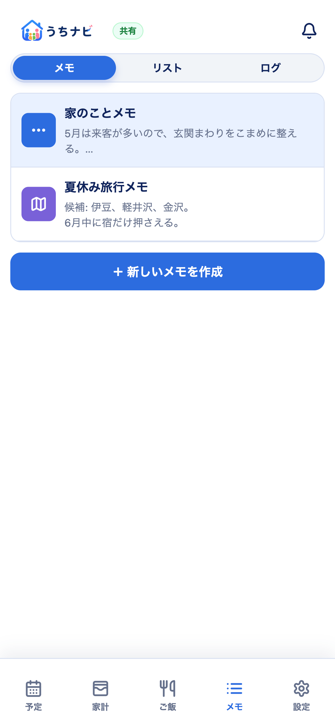 メモ一覧